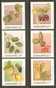 ZIMBABWE Sc# 642 - 647 MNH FVF Set-6 Wild Fruits Apple Berry Plum