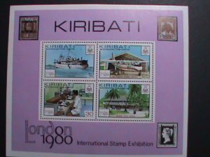 KIRIBATI-1980-SC#355a-LONDON INTERNATIONAL STAMP SHOW-MNH-SHEET-VERY FINE