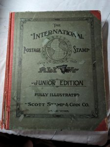 1924 Scott Junior Album with Small OLD Collection --99 Photos READ!