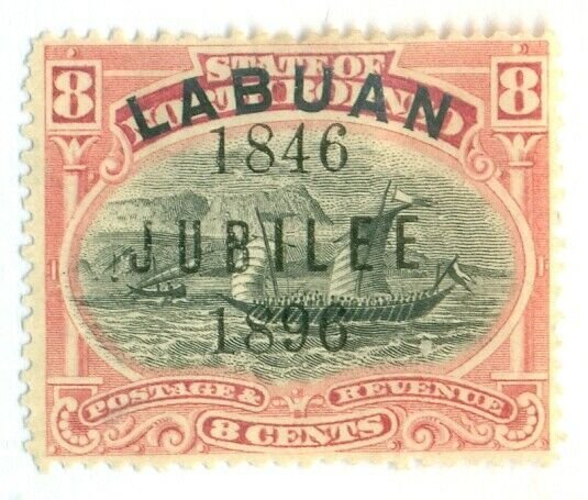 LABUAN #71, Mint Hinged, Scott $57.50 