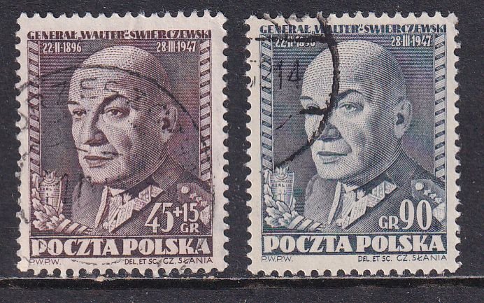 Poland 1952 Sc 537, B65 General Karol Swierczewski-Walter Stamp Used