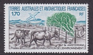 Fr. Southern Antarctic Terr., # 152, Cattle on Farm, NH 1/2 Cat