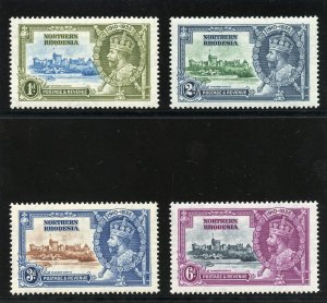 Northern Rhodesia 1935 KGV Silver Jubilee set MNH. SG 18-21. Sc 18-21.