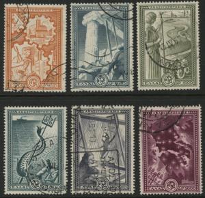 GREECE 1951 SET Marshall Plan Hellas 712-717 Used