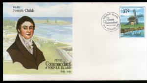 Norfolk Island 1988 Major Joseph Childs Wind Mill Postal Stationery Envelope ...