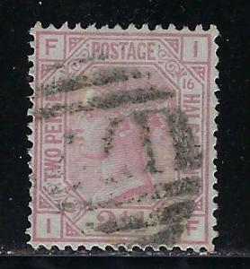 Great Britain Scott # 67, used, plate # 16/IF