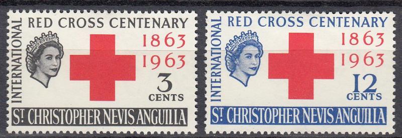 St. Kitts-Nevis - 1963 Red Cross Sc# 143/144 - MH (683)
