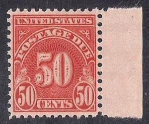 J86 50 cent Carmine mint OG NH EGRADED XF-SUPERB 96 XXF