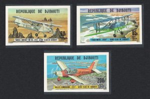 Djibouti Aero Club 3v imperf 1978 MNH SG#721-723 MI#209-211