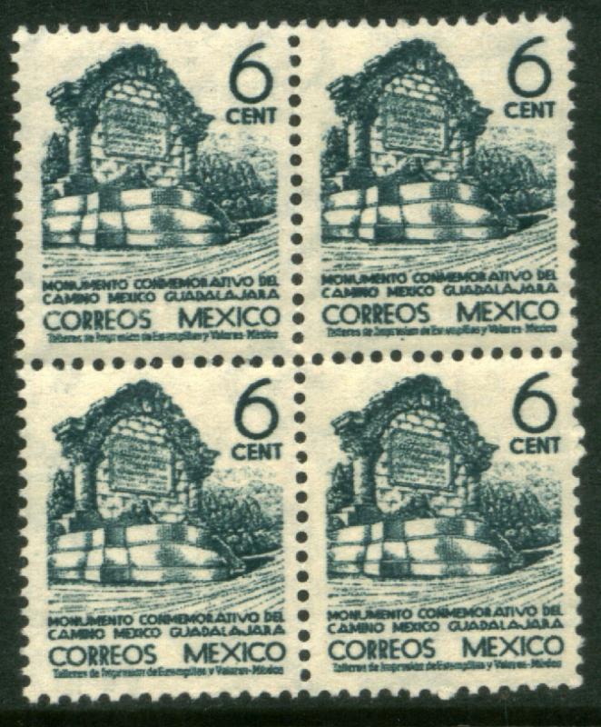 MEXICO 842 6c 1934 Definitive Wmk Gobierno Blk 4 MNH (291)