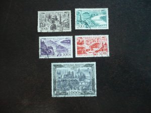 Stamps - France - Scott# C23-C27 - Used Part Set of 5 Stamps