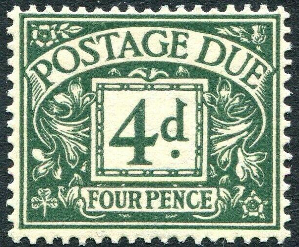 1936-7 Edward VIII Postage Due 4d Dull Grey Green Sg D23 UNMOUNTED MINT V83415