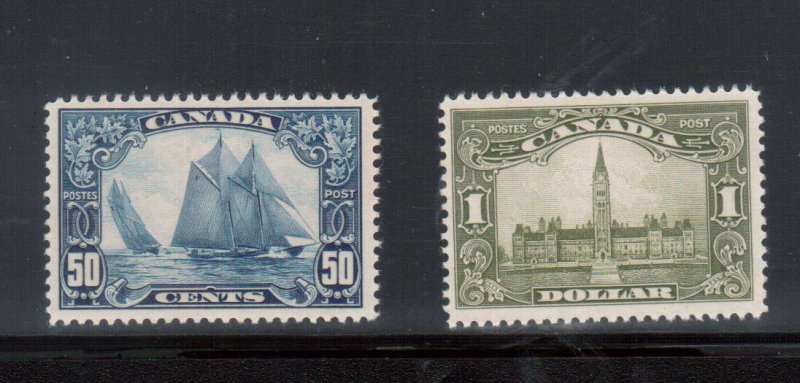 Canada #158 - #159 Very Fine Never Hinged High Value Duo