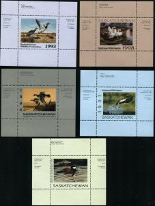 Canada SASKATCHEWAN Wildlife Federation Stamps Label Sheet Collection Mint