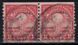 USA - Scott 656 Pair w/ Registry Cancel