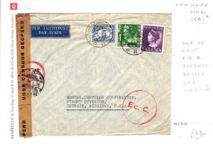 DUTCH EAST INDIES WW2 Cover One of LAST PAA FLIGHTS Before Invasion 1941 SQ12