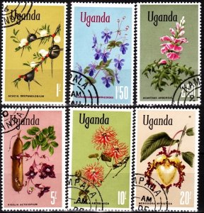 UGANDA 1969 FLORA Plants: Flowers. Large Format High Values (Shillings), Used