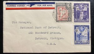 1941 Barclays Bank In British Guiana Airmail Cover To Detroit MI USA