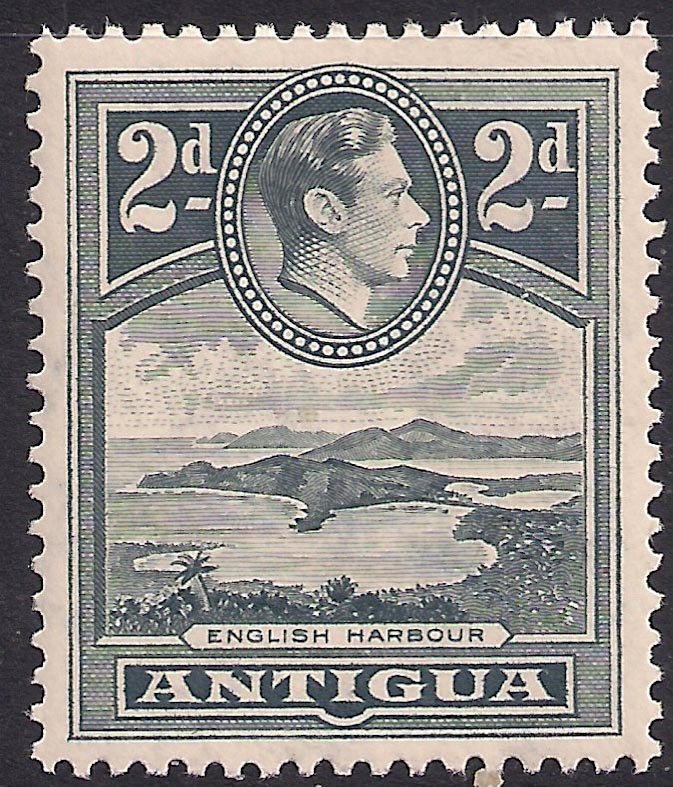 Antigua 1938  51 KGV1 2d Slate Grey Umm SG 101 ( M889 )