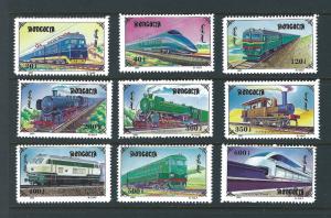 Mongolia Sc#225A-I, K-L 1997 Trains Railroad