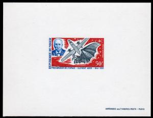 Niger 1970 Sc#C122/C126 PIONEERS OF SPACE/Galileo/Da Vinci 5 DELUXE S/S IMPERF.