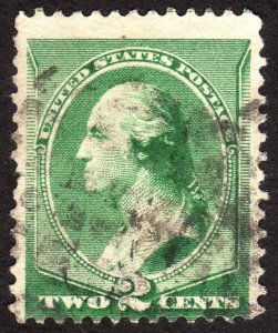 1887, US 2c, Washington, Used, Sc 213