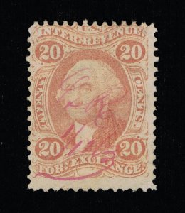 EXCELLENT GENUINE SCOTT R41c F-VF 1862-71 RED 1ST ISSUE REVENUE FOREIGN EXCHANGE