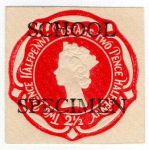 (I.B) Elizabeth II Postal : School Specimen Overprint 2½d 