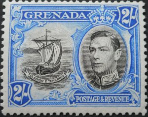 Grenada 1941 GVI 2/- (p13½ x 12½) mint