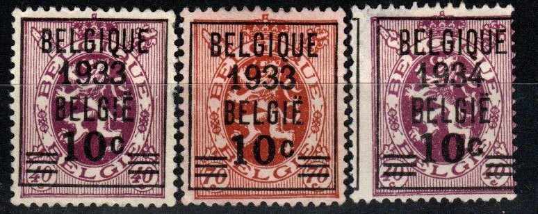 Belgium #254-6  F-VF Used CV $6.50 (X115)