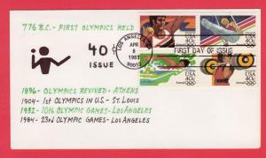 #C108a Airmail Olympics Block 4 - Charlton HPTD Cachet!