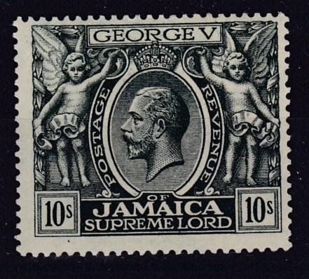 Jamaica 1922 King George V 10 Shilling High value of the set VF/Mint (*)