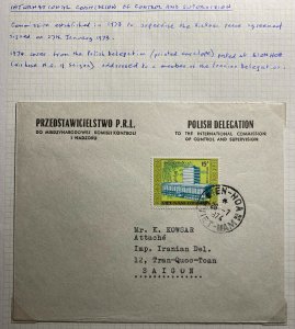 1974 Polish Delegation International Commission In Bien Hoa VietNam Cover