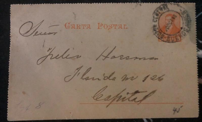 1890s Buenos Aires Argentina Stationary Postcard Cover Domestic 