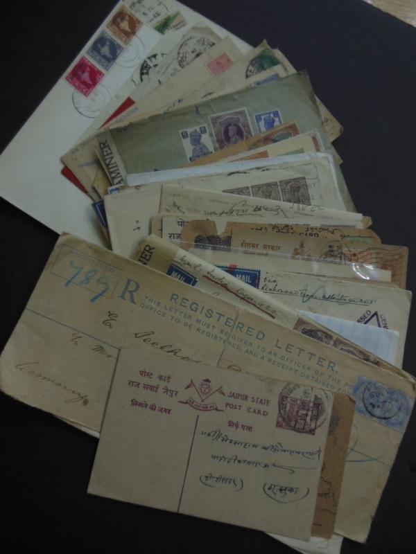 INDIA : Property as received. 51 Postal History items covering many areas