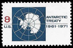 PCBstamps   US #1431 8c Antarctic Treaty, MNH, (5)