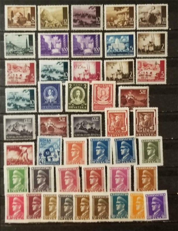 CROATIA Stamp Lot MH Mint Hinged Unused T8179