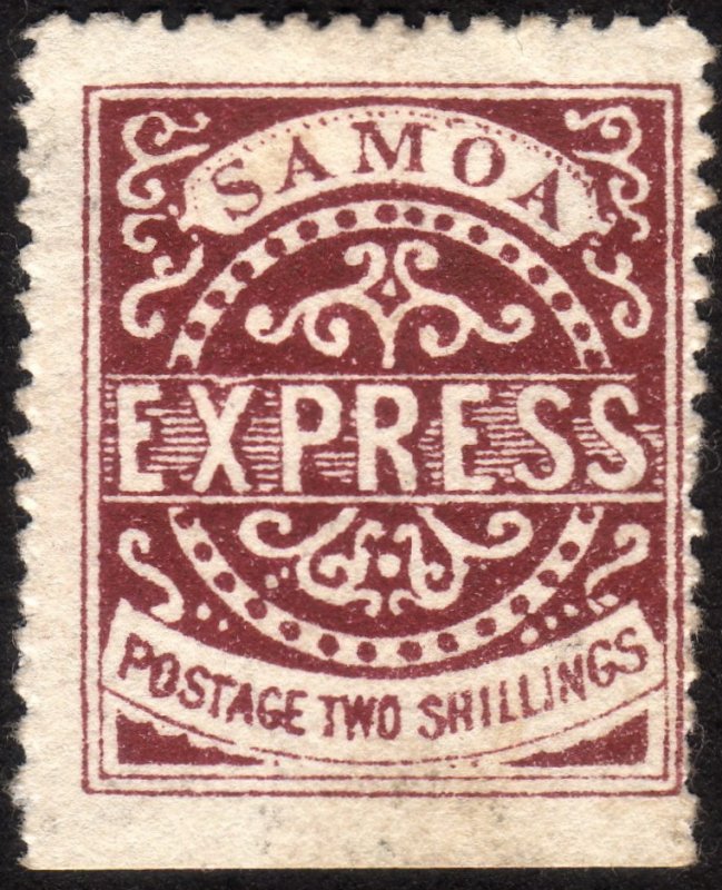 1877, Samoa 2Sh, MH, Sc 6, Cv $200