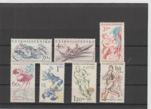 Czechoslovakia  Scott#  1023-1029  MH  (1961 Sports Events)