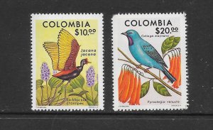 BIRDS - COLOMBIA #858-9 MNH