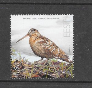 BIRDS - ESTONIA WOODCOCK 2022 ISSUE MNH