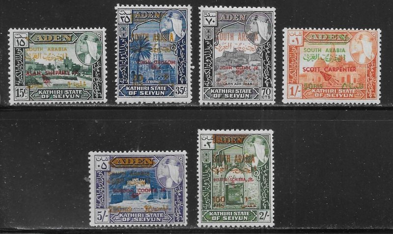 South Arabia Seiyun Michel 116-21 Astronauts MNH c.v. 11 Euro