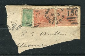 VICTORIA; 1902 early QV fine used POSTMARK PIECE