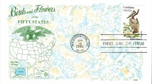 #1970 Louisiana Birds - Flowers Gamm FDC