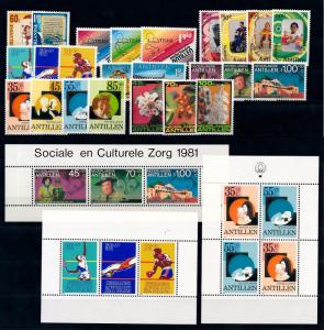 Nederlandse Antillen Netherlands Antilles 1981 Complete Year Set  MNH