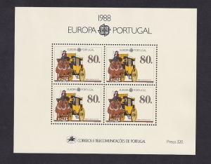 Portugal  #1735a  MNH  1988  Europa transportation   sheet