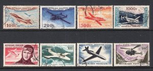 France 1954-1959 Airmail Sets VF Used #C29-32, C33-36