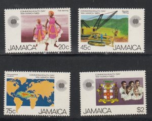 Jamaica # 552-555, Commonwealth Day, Mint NH, 1/2 Cat.