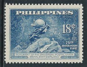 Philippines, Sc #533, 18c MH