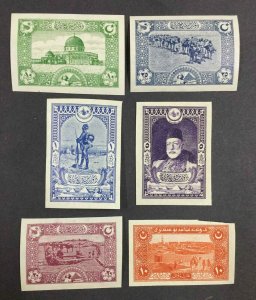 MOMEN: TURKEY 1918 IMPERF MINT OG NH SCARCE LOT #63540